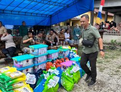 Polres Bungo dan Pemkab Salurkan Bansos untuk Korban Banjir di Tanah Bekali