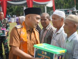 TMMD Ke-129 Tak Hanya Bangun Desa, Kodim 0416/Bungo Tebo Salurkan 100 Paket Sembako