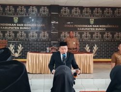 Wabup Bungo Lantik Puluhan Kepala Sekolah Definitif, Dorong Lahirnya Pemimpin Pendidikan yang Inovatif