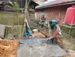 Pengecoran Lantai Septic Tank RTLH TMMD Ke-129 Rampung, Satgas Pastikan Sanitasi Layak untuk Warga