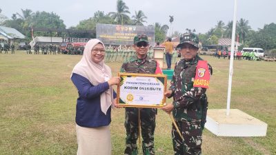 Piagam Penghargaan BPJS Kesehatan untuk Kodim 0416/Bute, Bentuk Apresiasi atas Kolaborasi BPJS Keliling di TMMD Ke-129