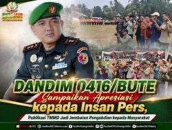 Dandim 0416/Bute Apresiasi Insan Pers, Kawal Publikasi TMMD Ke-129 hingga Tuntas