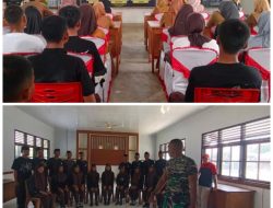 Tak Hanya Bangun Desa, Satgas TMMD Ke-129 Tanamkan Nasionalisme dan Gembleng Paskibraka Muko-Muko Bathin VII